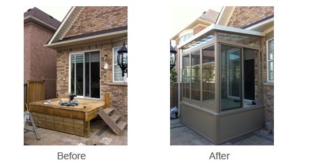 sunroom before after