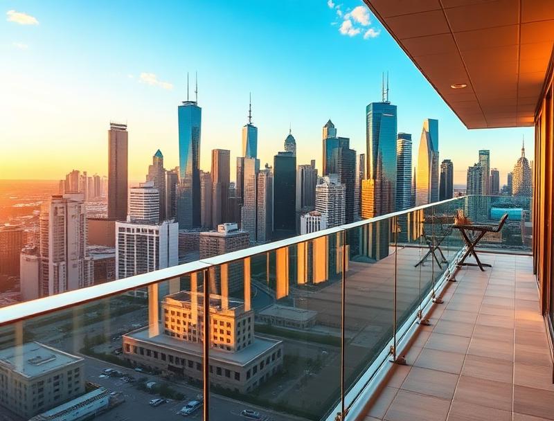 Modern glass railings