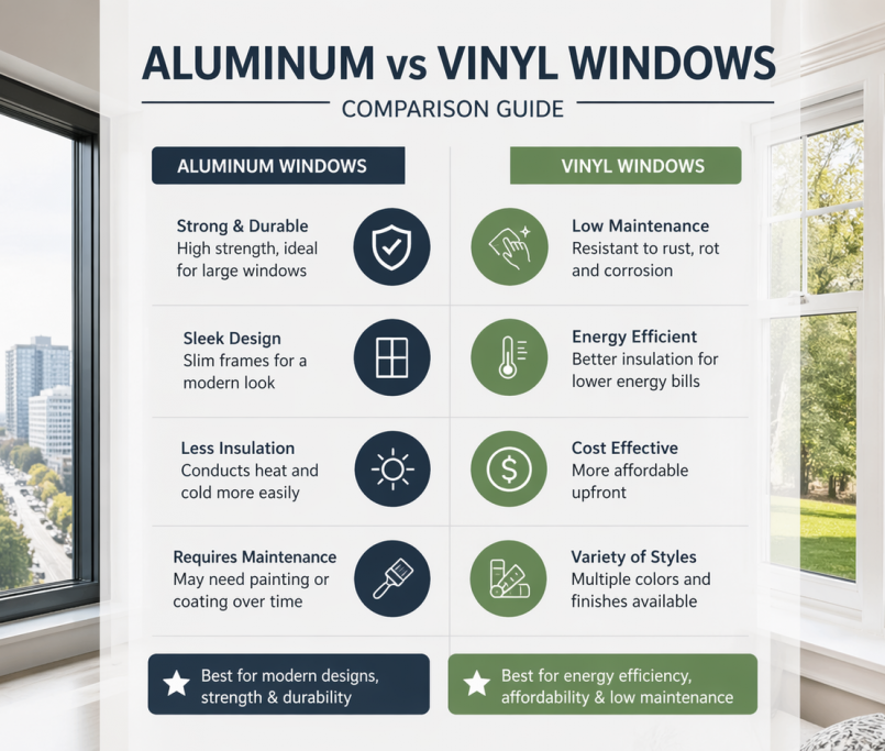 Aluminum vs vinyl windows comparison for Toronto and GTA homes — Window Door Specialist